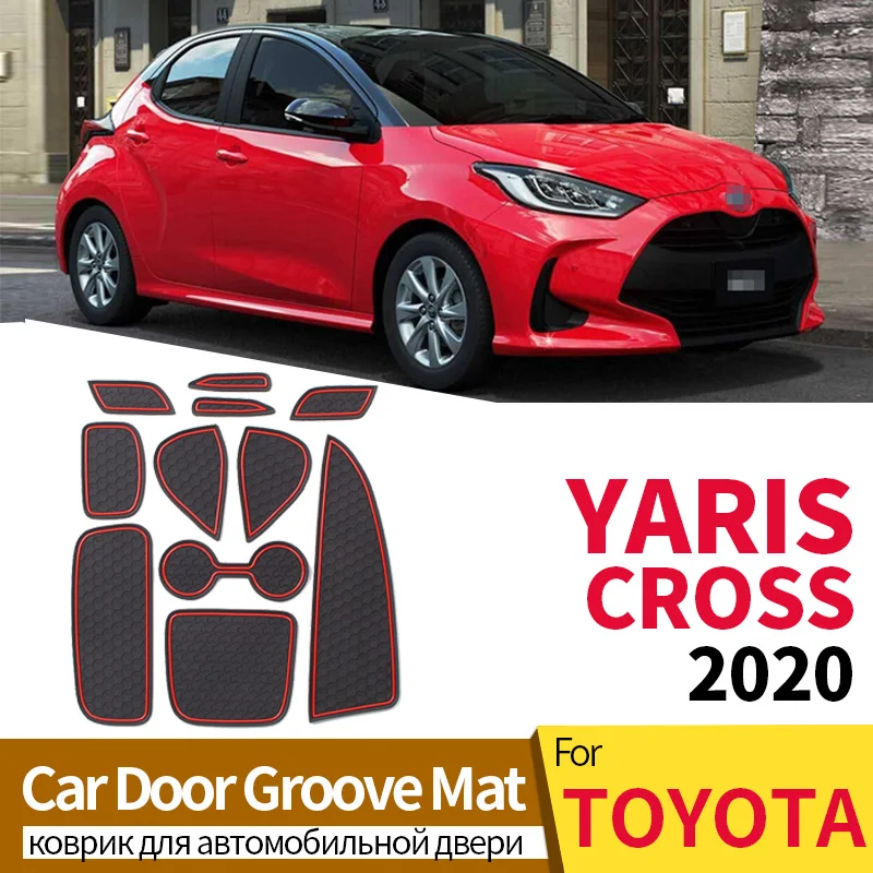 

For Toyota YARIS CROSS 2020 Anti-Slip Gate Slot Cup Mat Door Groove Non-slip Pad Interior Car-styling Accessories