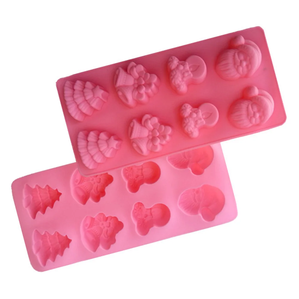 

Molds Mold Silicone Christmas Baking Chocolate Jelly Diy Cake Tray Holiday Kids Mould Party Candy Soap Cupcake Cartoon Ice Santa