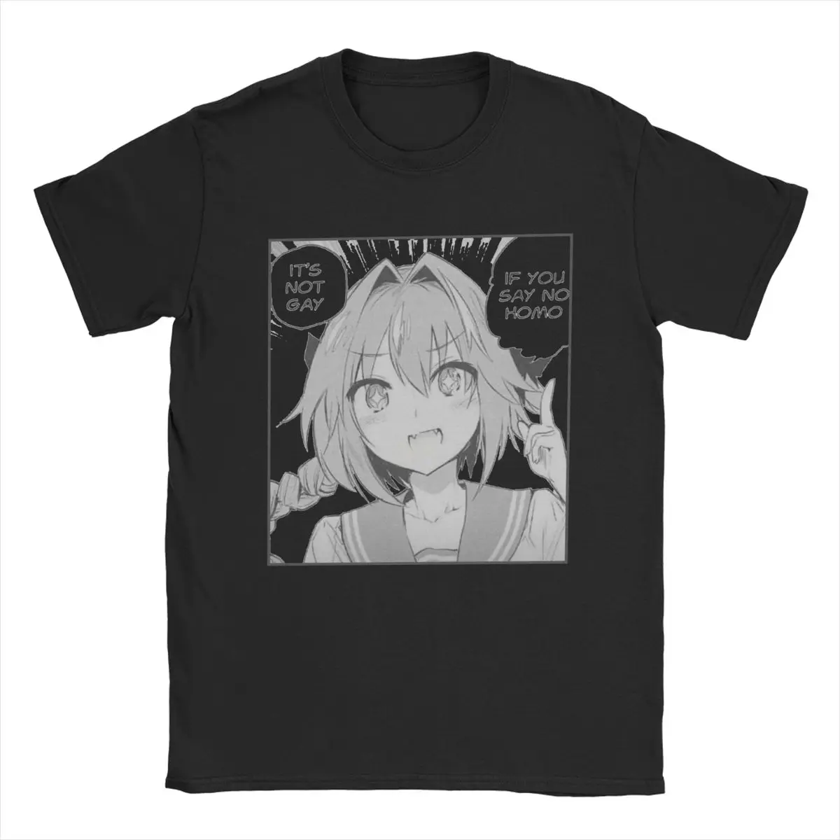 

Men Fate Grand Order Astolfo Best Trap T Shirt Pure Cotton Clothing Hipster Short Sleeve Crew Neck Tee Shirt Party T-Shirt