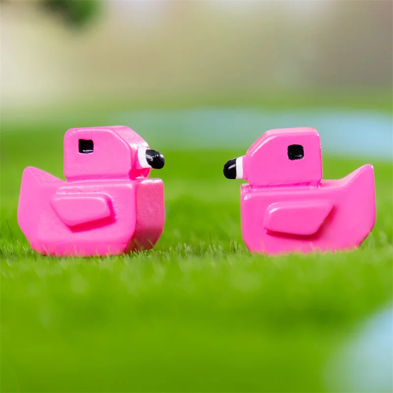 1 шт. миниатюрная полимерная квадратная статуя фламинго микро-ландшафтное