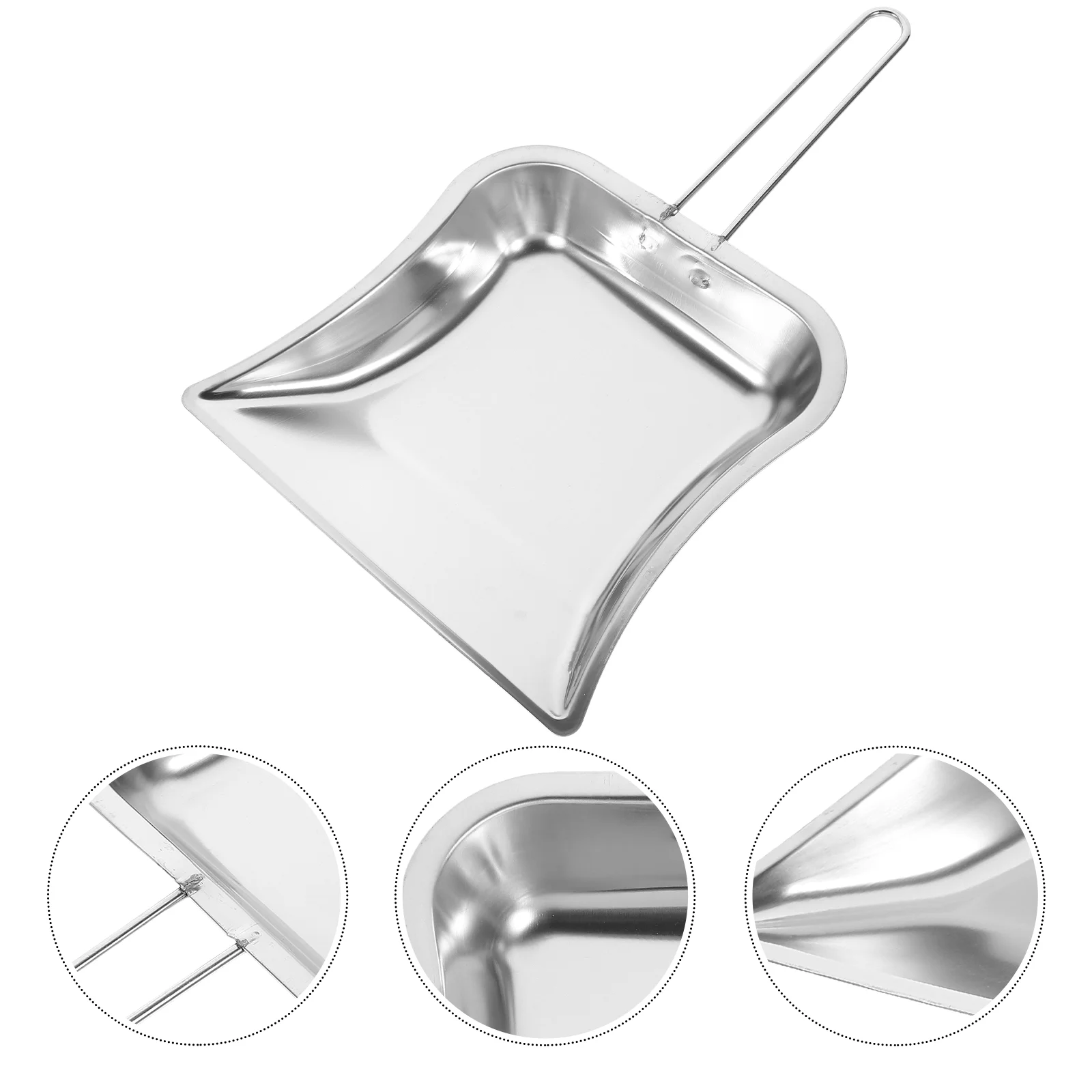 

Desktop Dustpan Metal Litter Scooper Small Dustpan Brush Garbage Stainless Steel Tiny Dustpan Office