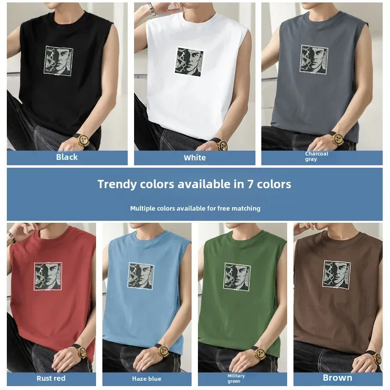 Мужская летняя футболка из чистого хлопка для фитнеса с перекладиной спортивный