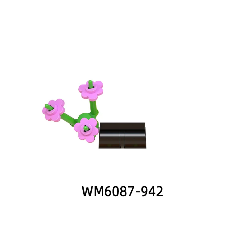 Фигурки цветы скейтборд оружие брюки детали для волос модель блоки MOC набор