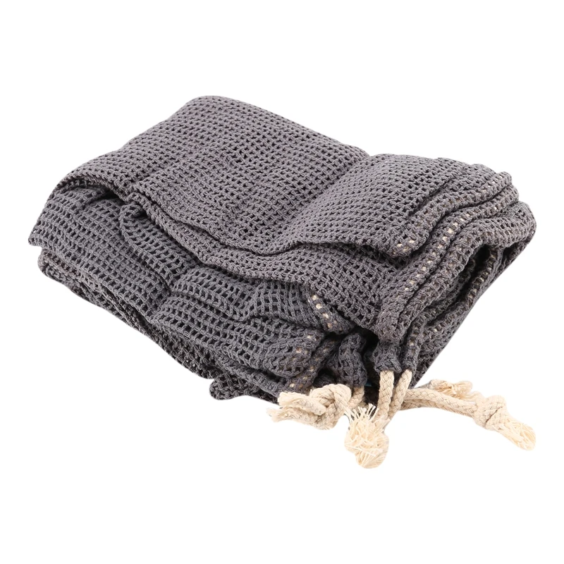 

Многоразовые продуктовые сумки, сетчатые продуктовые сумки для покупок, набор органических экологически чистых моющихся сумок для хранени...