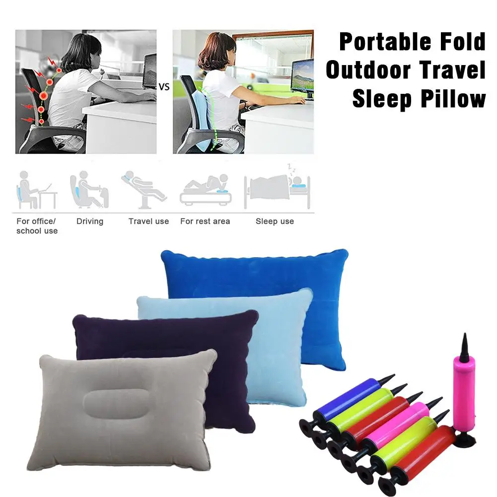 

Portable Fold Outdoor Travel Sleep Pillow Camping Tent Pillow Hotel Rest Comfortable Supplies Pillows Inflatable Sleep Airp F1V7