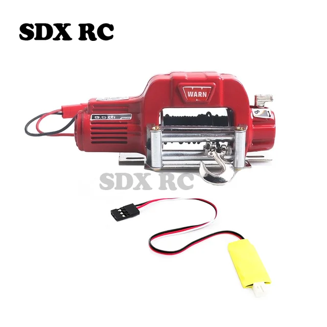 

Metal Automatic Winch with 3CH Control Cable for 1/10 RC Crawler Car Axial SCX10 TRX4 RC4WD D90 Redcat Upgrade Parts