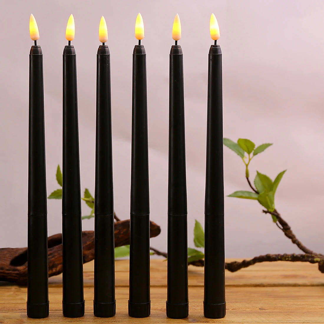 

Пластиковые черные светодиодные декоративные свечи 11 дюймов