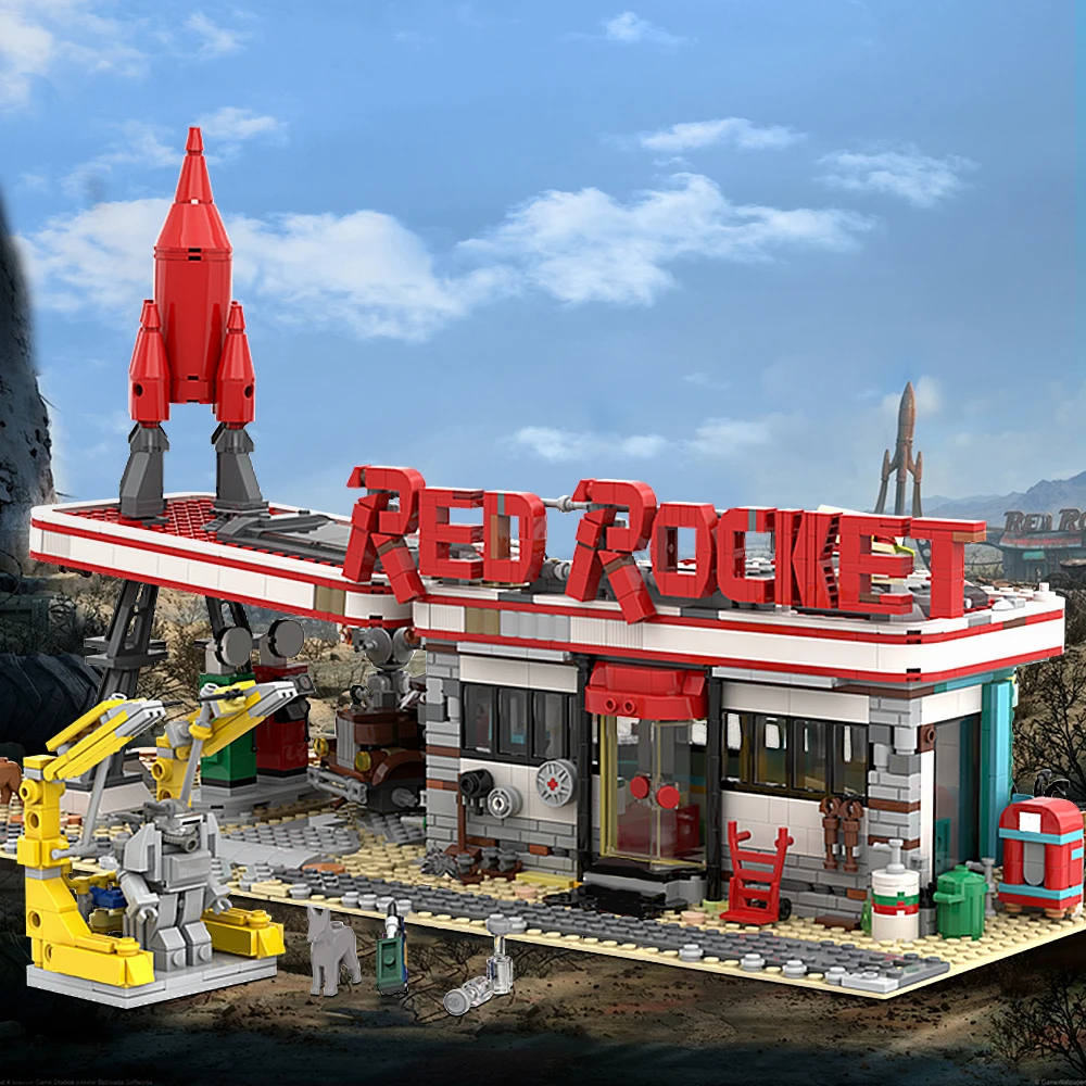 Строительные блоки MOC The Red Rocket Модульные строительные игрушки Определение