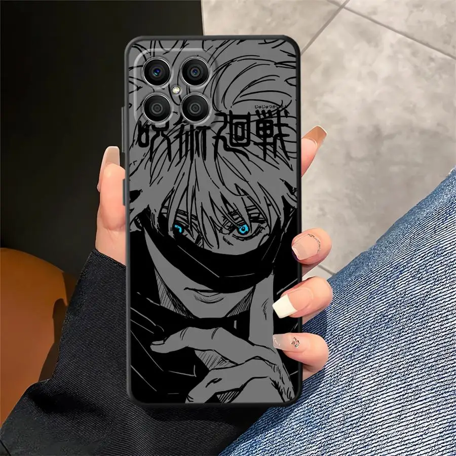 Фото Черный мягкий чехол для телефона Anime J-uju-tsus Ka-ise-ns для Honor X6 70 Magic5Lite 200 400 Lite X8 8X X7 X5b 90 X9a №4