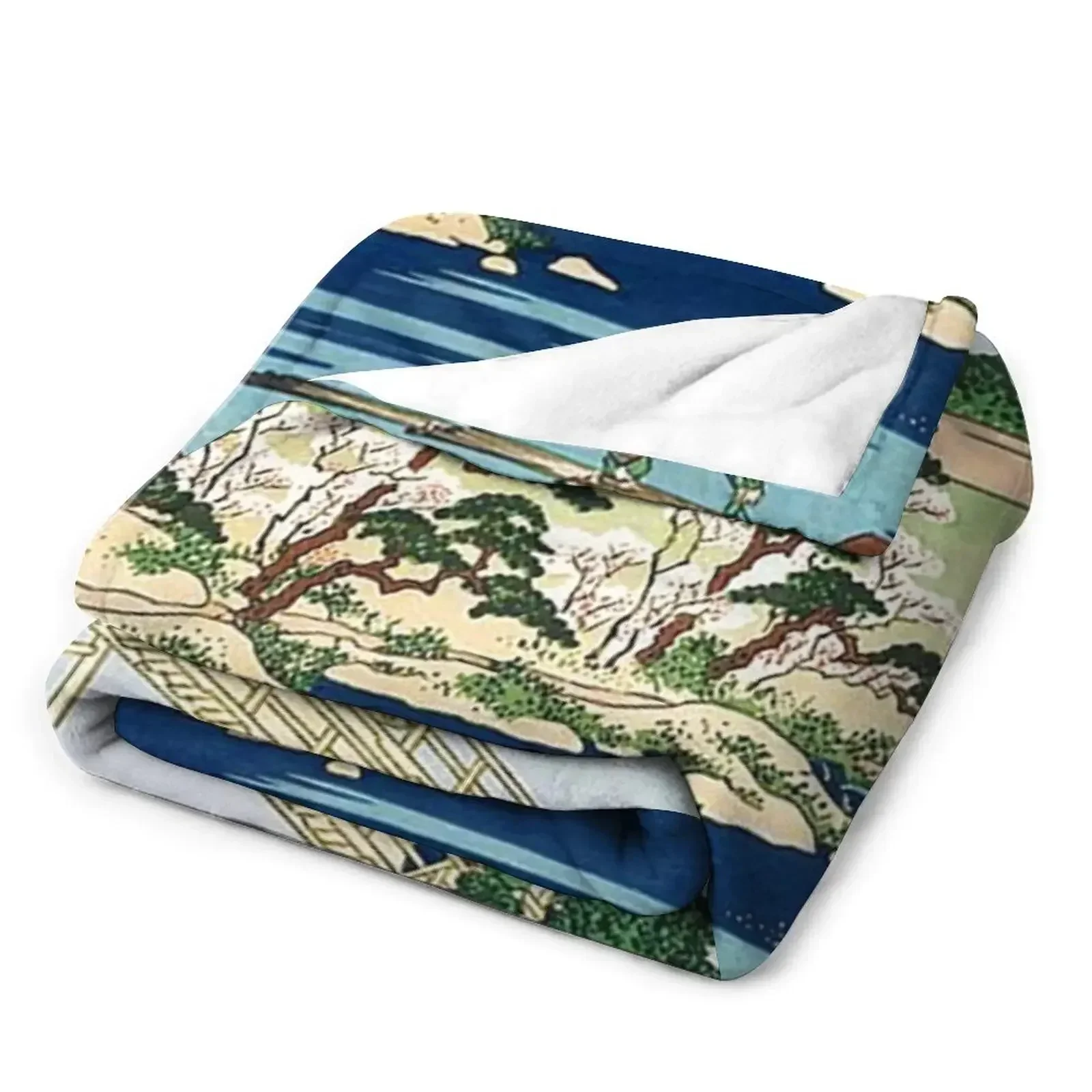Импецу Мост в Арсияме провинции Ямаширо от Katsushika Hokusai Плед Мягкие летние детские