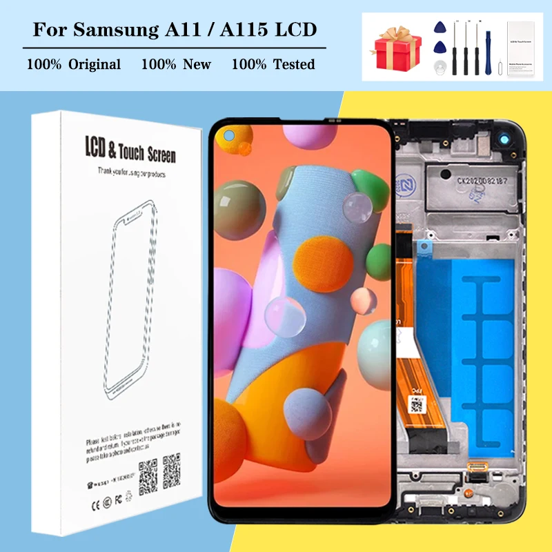 ЖК-дисплей 6,4 дюйма A115 с сенсорной панелью и дигитайзером в сборе, 1 шт.