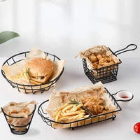 creative snack basket french fries bucket fried chicken chips holder fried food container oil filtration tool party supplies