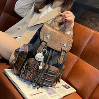 real leather with canvas mochilas para mujer luxury designer backpack women bolsa feminina high quality ita bagpack shoulder bag