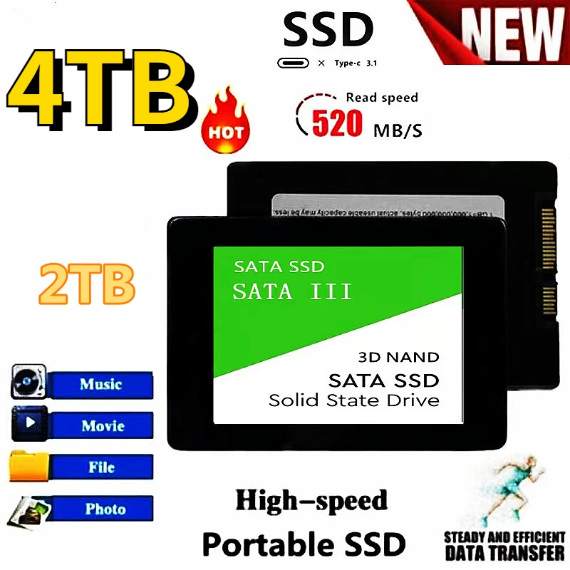 

SSD Drive HDD 2.5 Hard Disk SSD 120GB 240GB 1TB 512GB 128GB 256GB HD SATA Disk Internal Hard Drive for Laptop Computer