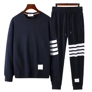 Men's Sweater Cotton Casual Loose walf checks series Four Bar tracksuit