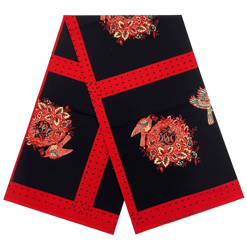 

African Wax Fabric 6yards Veritable Wax Nigerian Ankara Block Prints Batik Fabric Dutch Pagne 100% Cotton For Sewing 2228