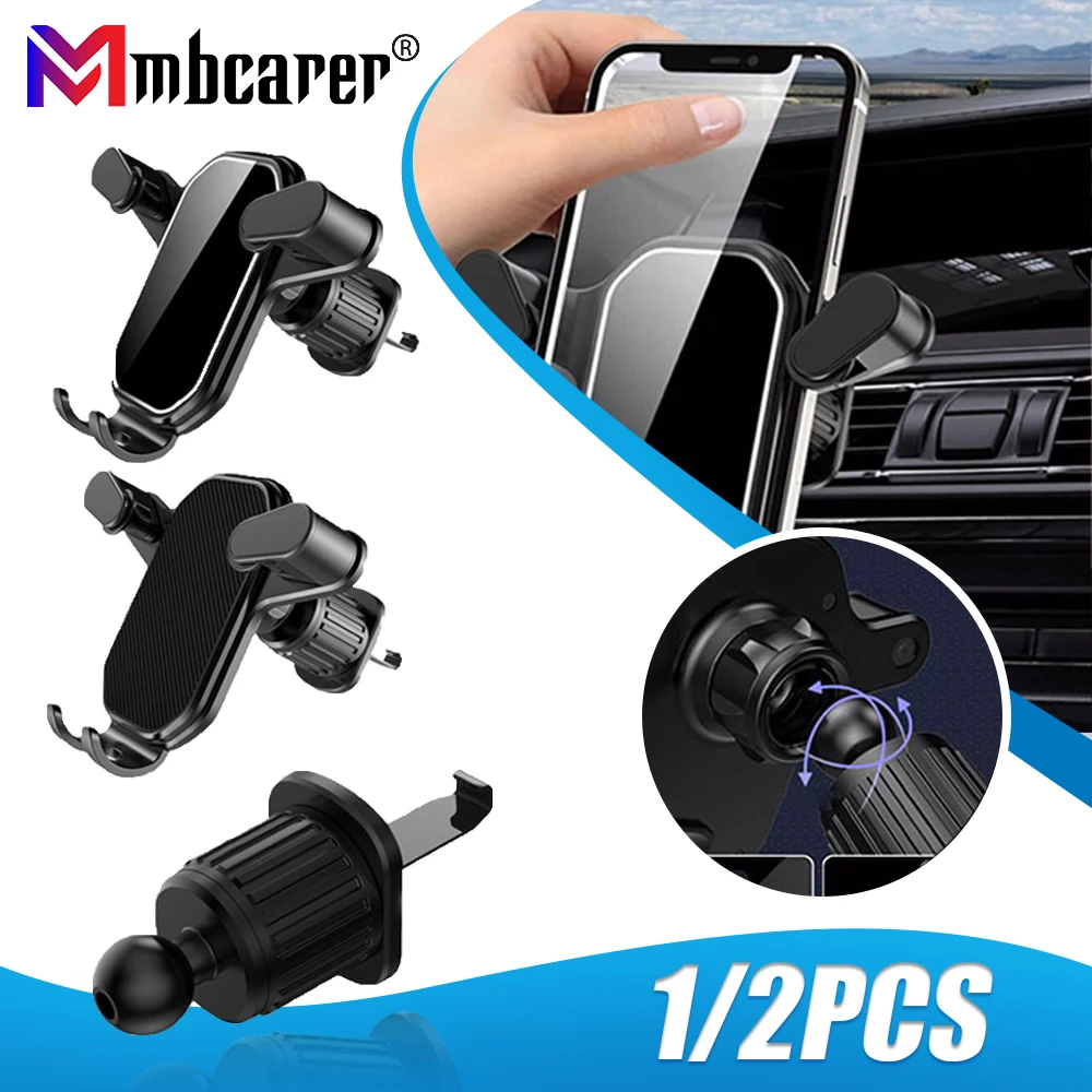 

Gravity Car Phone Holder 360° Rotation Car Air Vent Extension Clip Mount Mobile Phone Stand GPS Support for 4.7-6.7 Inch Phones