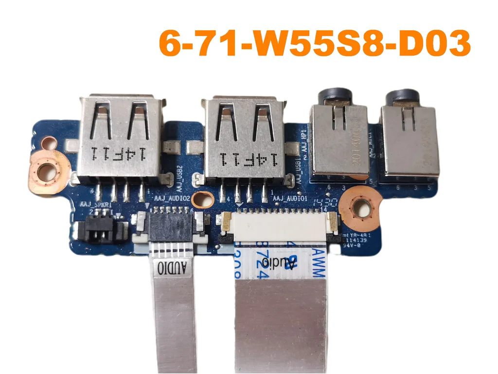 Original for STONECLEVO NT310-H W550SU USB AUDIO PORT BOARD 6-71-W55S8-D03 tested good free shipping