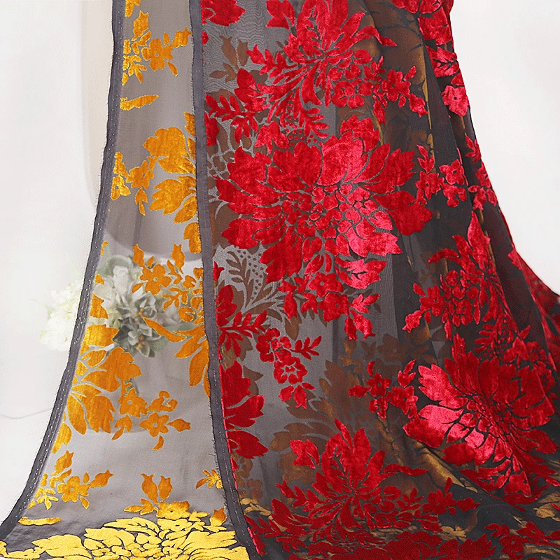 3/5/10 м бархатная простая ткань для женского платья с выгоранием | Ткани