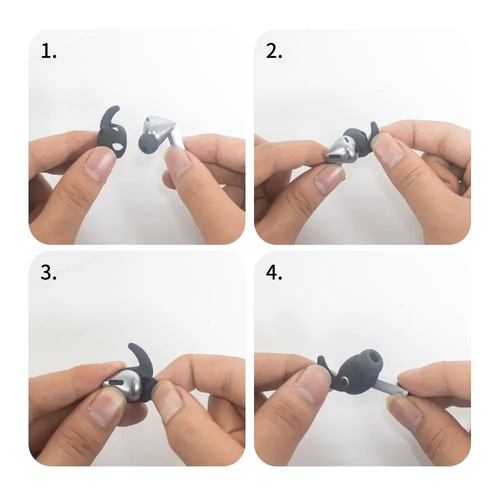 5 пар новых силиконовых насадок для ушей крючок с крыльями аксессуары наушников