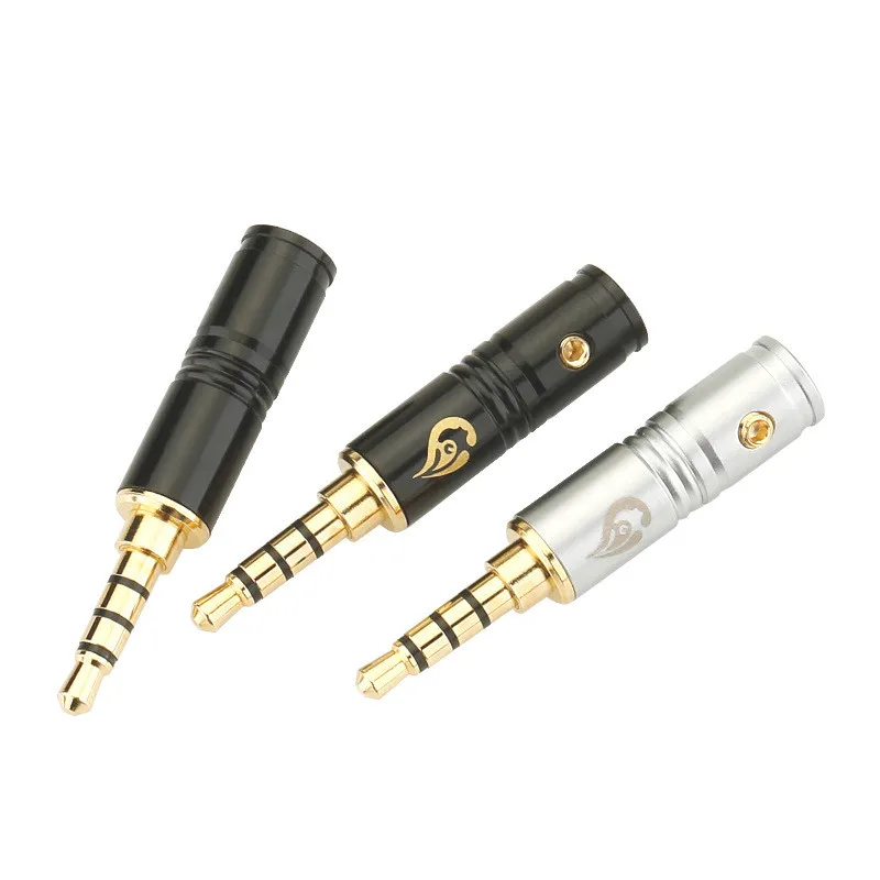 

Jack 3.5 Connector Headphone Plug Four-level Straight Plug for Headphones Audio Cable Audio And Video Connector Adapter