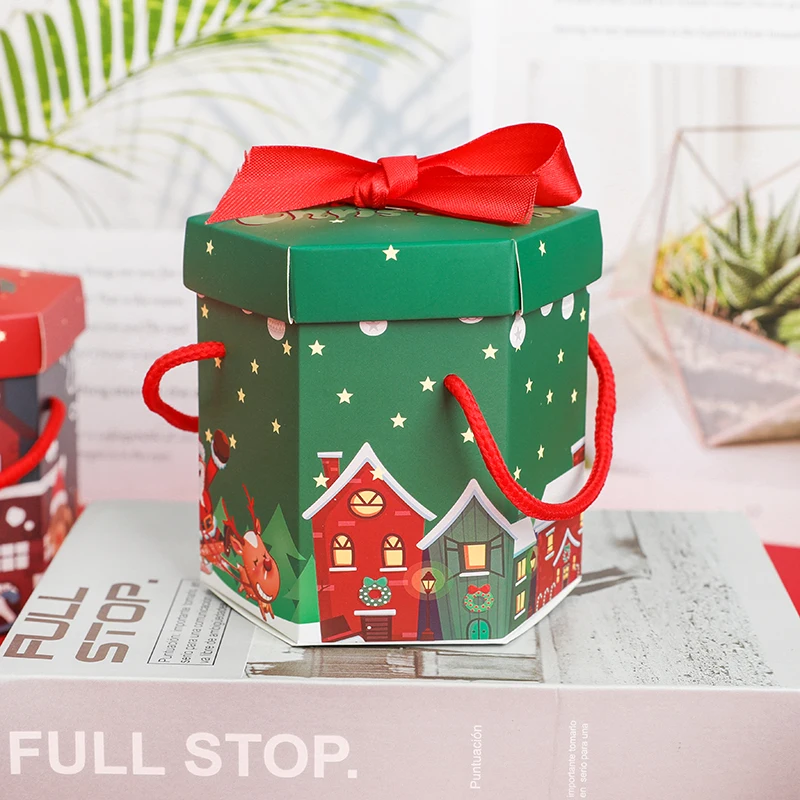 4 шт. рождественская подарочная коробка яблоки конфеты шоколад упаковочная