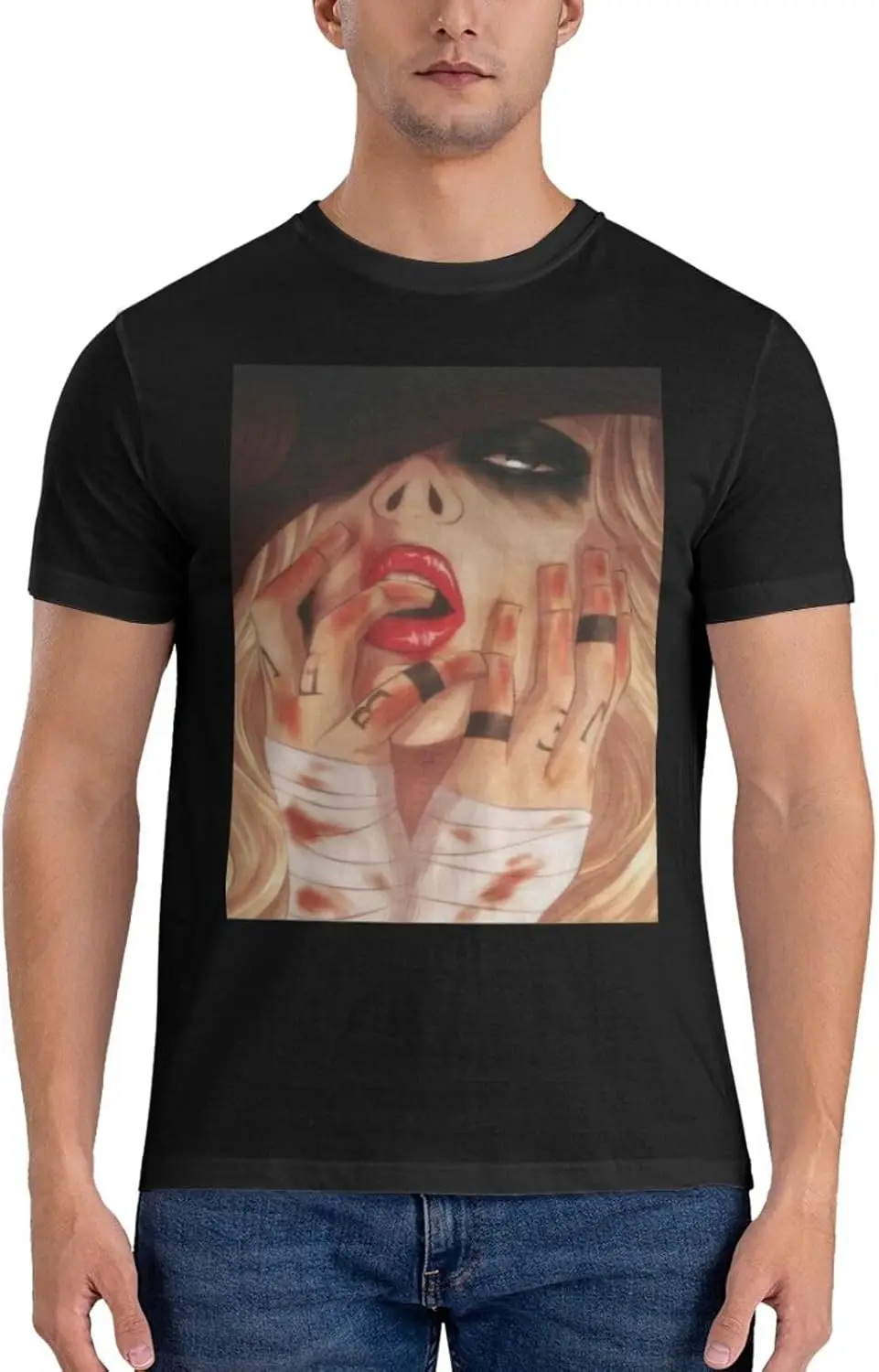 Мужская рубашка Maria Music Brink с круглым вырезом и коротким рукавом модные футболки