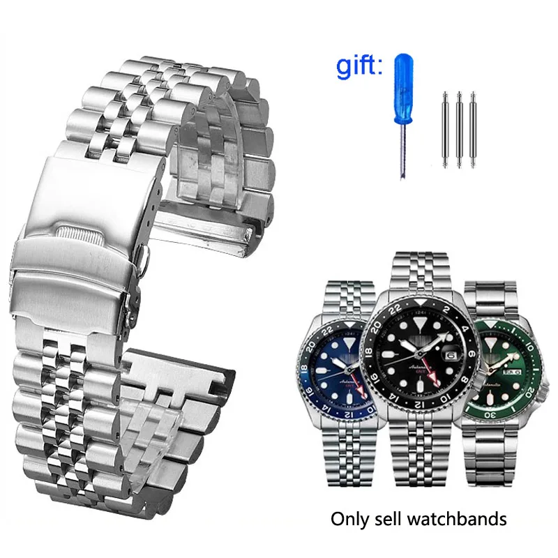 Ремешок для часов Seiko серии Abalone дайвинга 22 мм SRPE99K1 SRPC91J1/25J1 складная пряжка