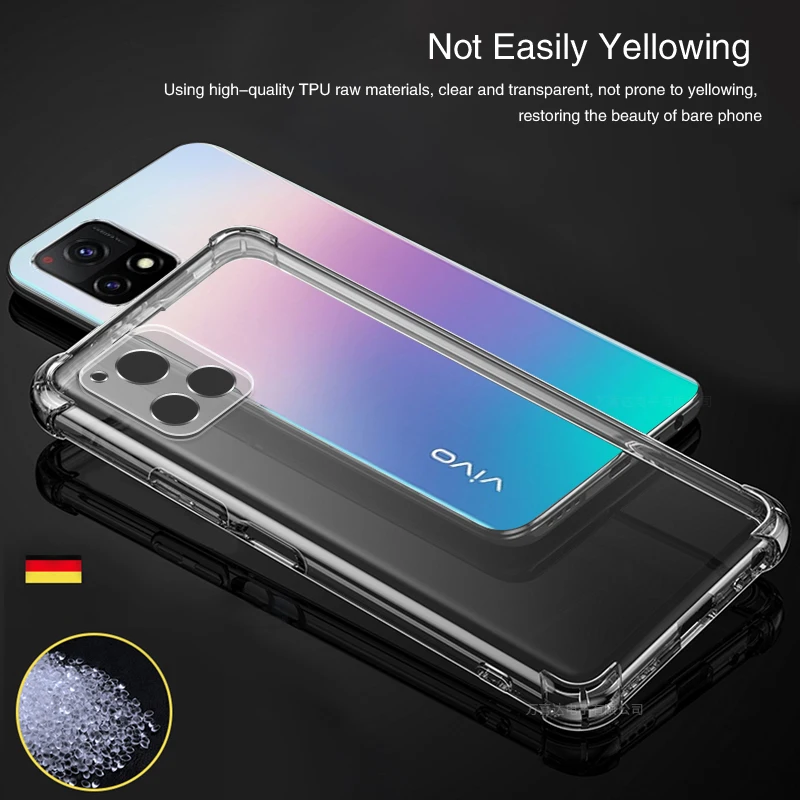 Мягкий чехол-подушка для VIVO Y54S чехол телефона Funda прозрачный силиконовый