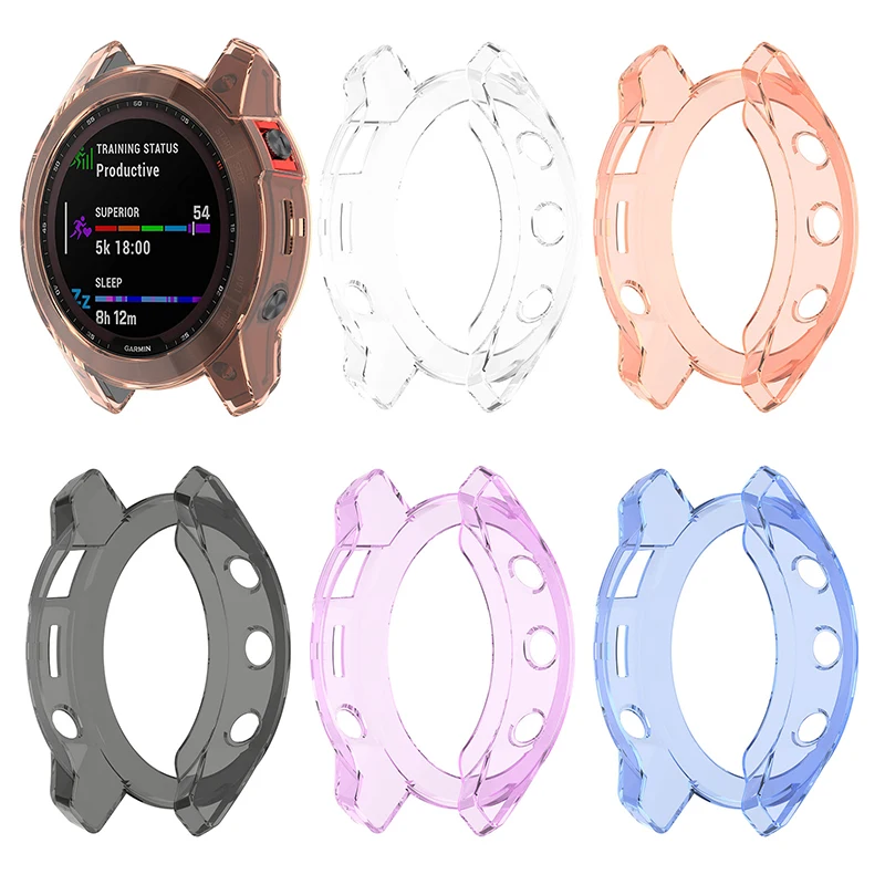 Мягкий защитный чехол из TPU для часов Garmin Fenix 7 7S 7X 5S 5 5X Plus 6S 6 6X, краш-бампер, покрытие рамы для Garmin Forerunner 245 245m.