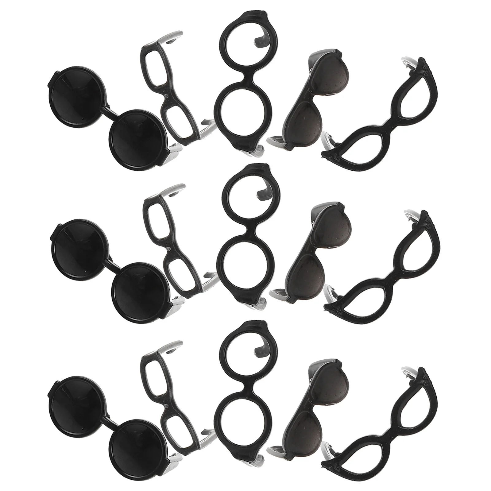 

Glasses Set Dress Up Accessories Props For Tiny Eyeglasses Mini Sunglasses