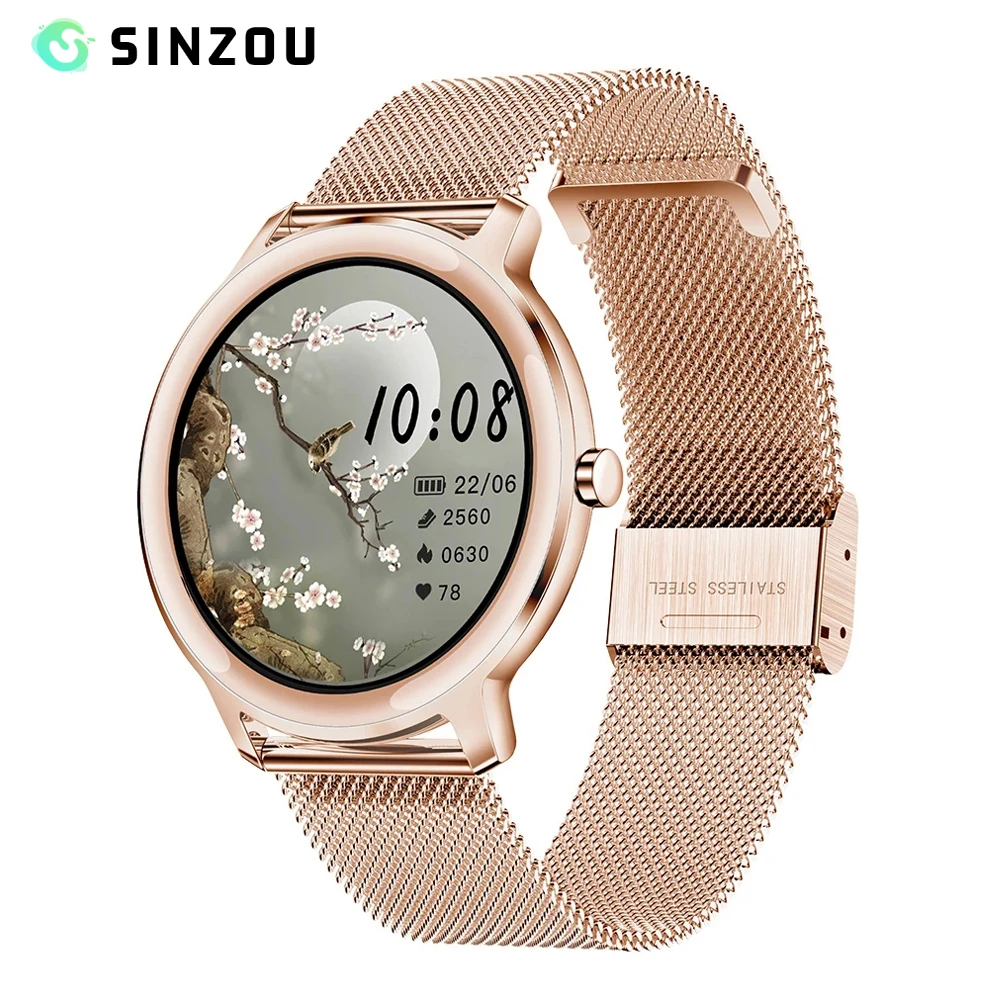 

SINZOU 2022 Super Slim Smart Watch Women Full Touch HD Colorful Screen Smartwatch For Women Heart Rate Monitor