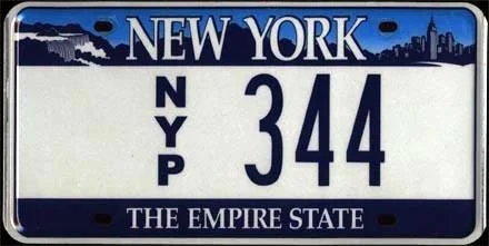 

New York Nyp License Plate Tin Cover Frame Shield Tinted Bubbled Flat Car