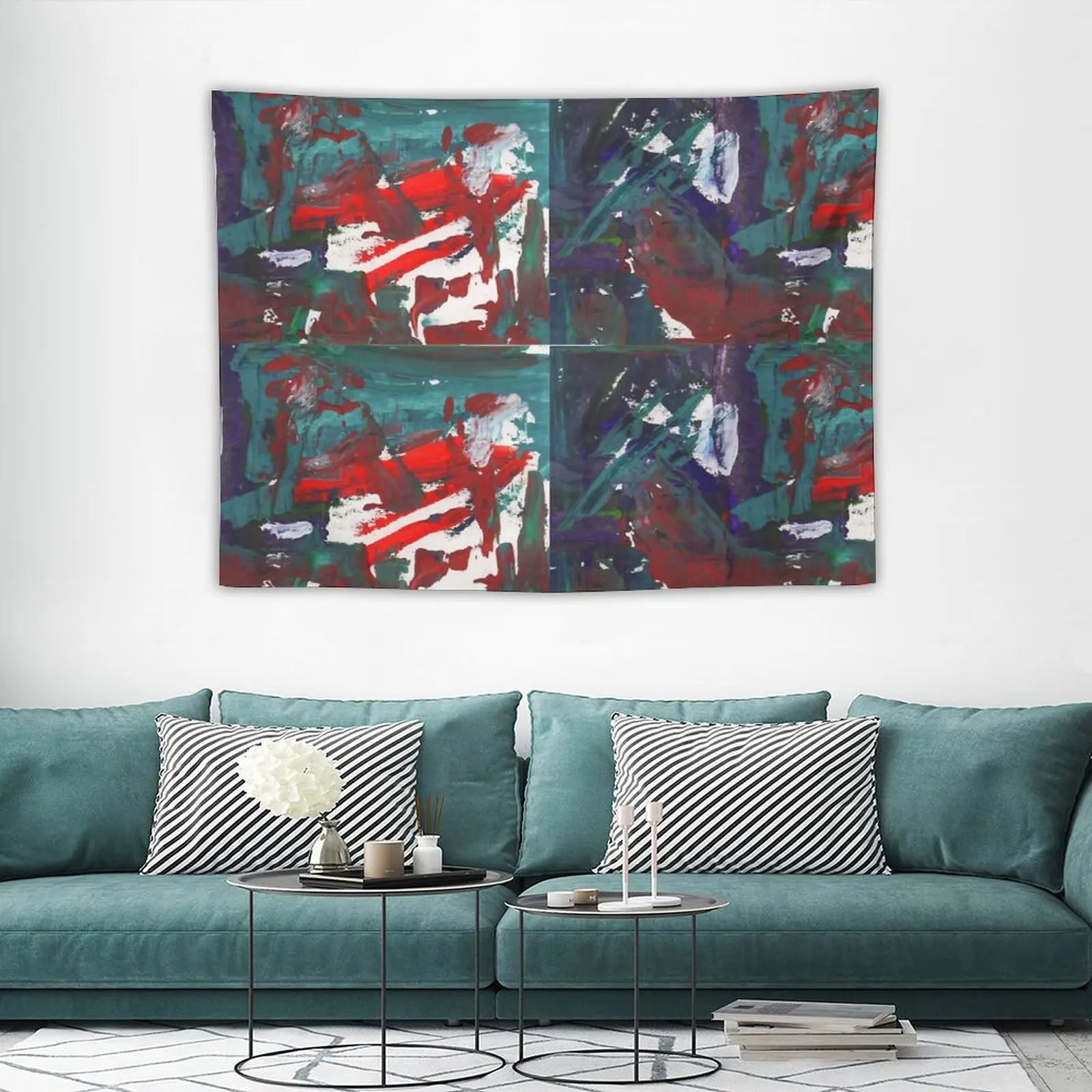 

Домашний декор в стиле бохо, яркая разноцветная картина Tarot, современное искусство. Гуашь, акриловый гобелен, гобелен на стене, кавайная Деко...