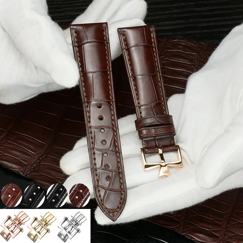 

Genuine Crocodile Leather Watchbands Substite for Vacheron Constantin Men Women Alligator Watch Band Strap Bracelets Top Quality