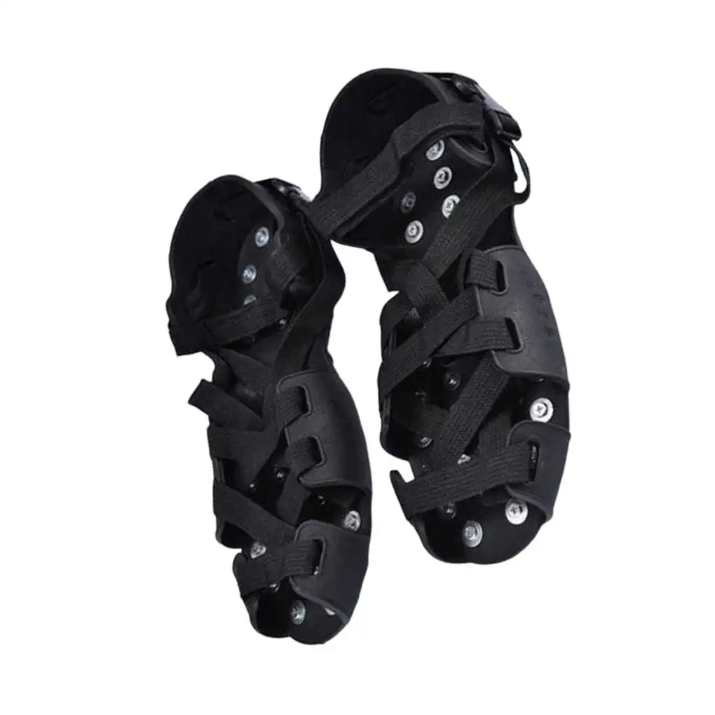 

2 Pieces Crampons Shoe Covers Non-Slip Cleats Wear-Resistant Snow Claw Gripper Spikes Grips for Hiking Climbing