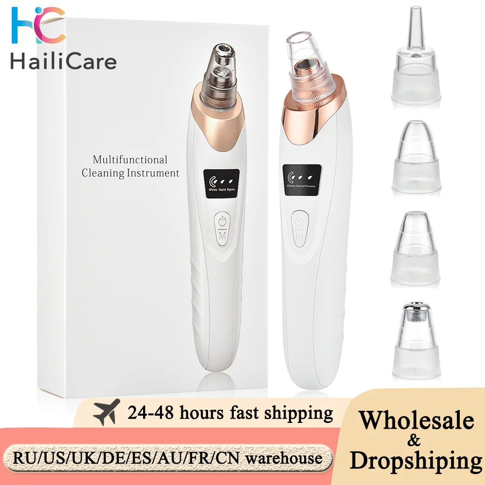 

Vacuum Suction Blackhead Remover USB Rechargeable Facial Pore Cleaner Comedone Spot Acne Pimple Black Head Extractor Care Tools