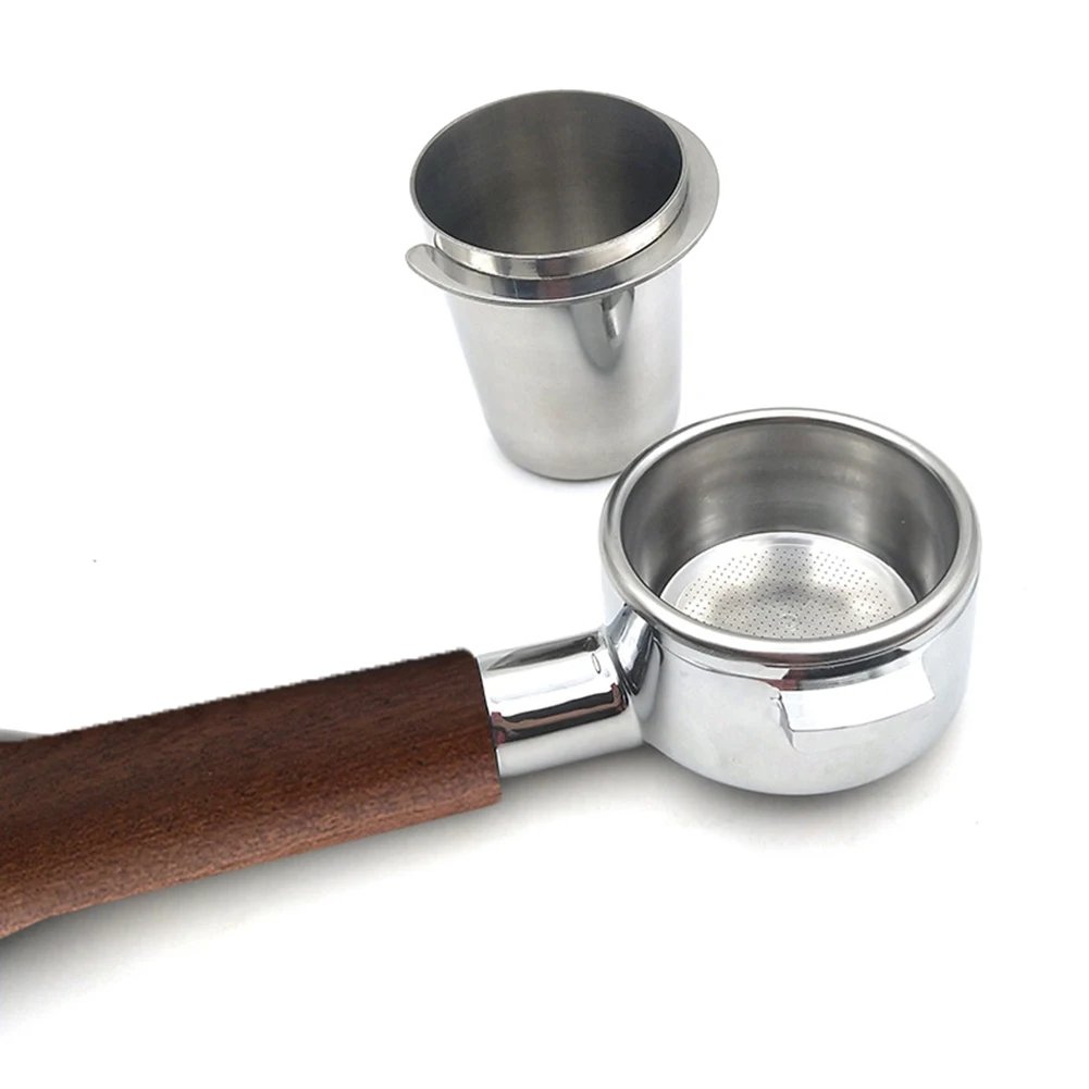 Чаша для порошка кофе Ek43 WPM Huijia Niche Приемник Ручка кофемашины Чашка Серебро