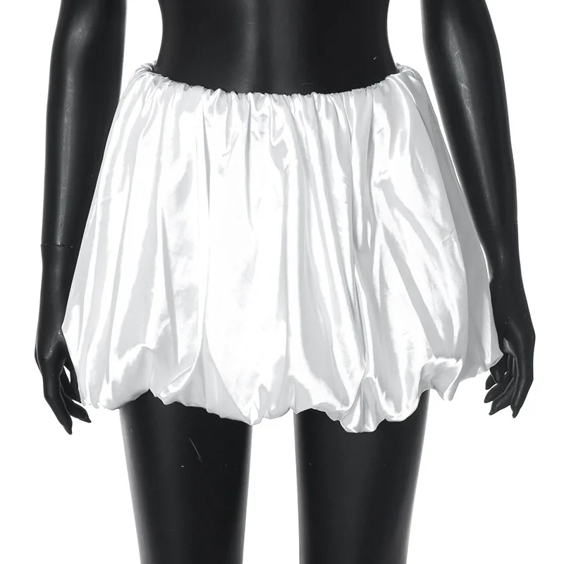 Женская мини-юбка с завышенной талией Sifreyr Y2k однотонная короткая юбка воздушными