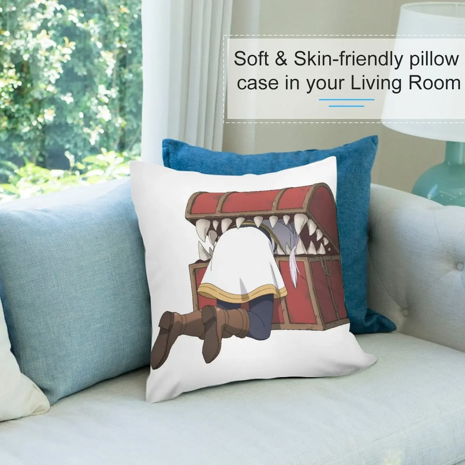 Frieren eaten by Mimic Декоративная подушка Рождественские чехлы Наволочки Чехлы для