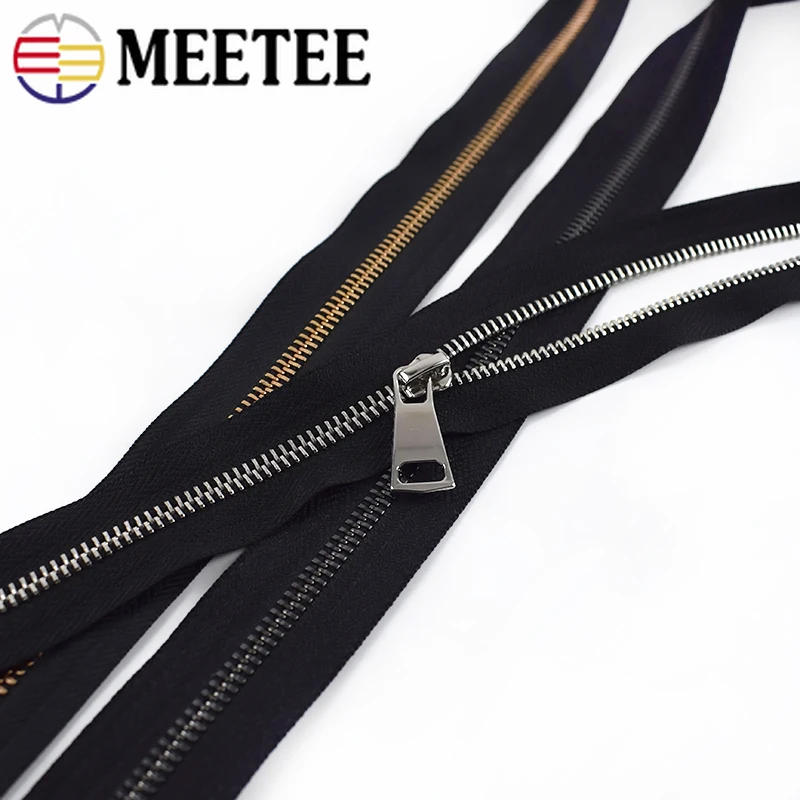 Металлические молнии Meetee 2/4 метра 5 # катушка на для курток сумок тентов наборы