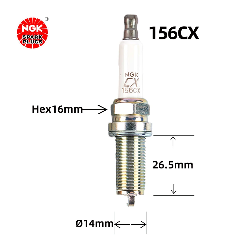 Свеча зажигания NGK Platinum 156CX подходит для Geely Emgrand EC7 Soueast DX3 Jingyi X3 Yuanjing (4 шт.) OE SAB330DE2640