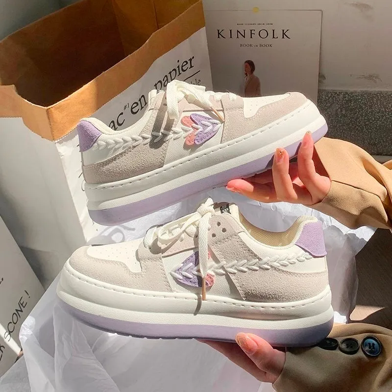 

Fashion Shoes Women's 2022 Summer New Ins Casual White Shoes Breathable Mesh Thick Bottom Sneakers Women Shoes 35-40 Wid