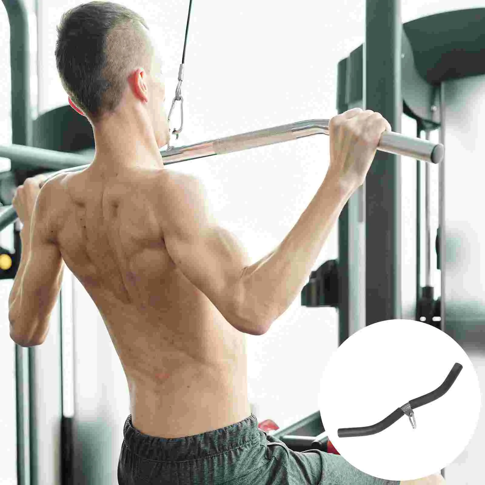 

1pc Down Bar Down Biceps Bar Fitness Equipment Exercising Supply for Home Gym