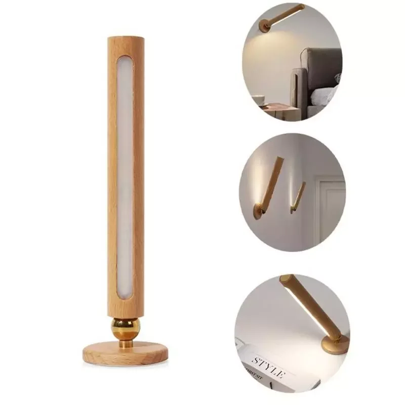 

Настенное бра, деревянный светодиодный светильник с сильной адсорбцией, комнатное освещение для спальни