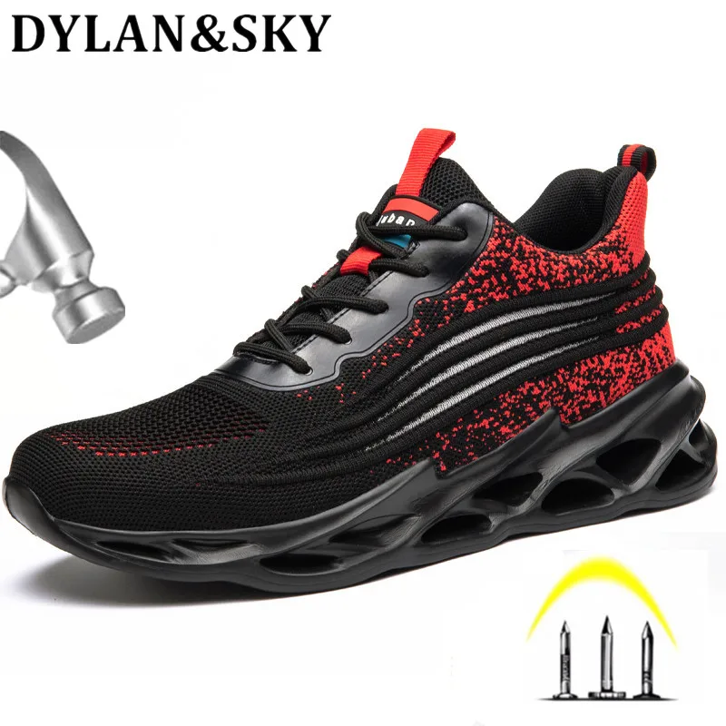 

Men's Safety Shoes New Work Sneakers Anti-puncture Work Shoes Anti-smash Steel Toe Shoes Sport Safty Shoes Lightweight Men Shoes