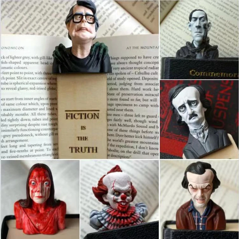 

Horror Bookmarks THE SHINING/H.P.LOVE/CARRIE/STEPHEN/IT Resin Crafts Bookmark Horror Bookmark Best Gift for Horror Fiction Fans