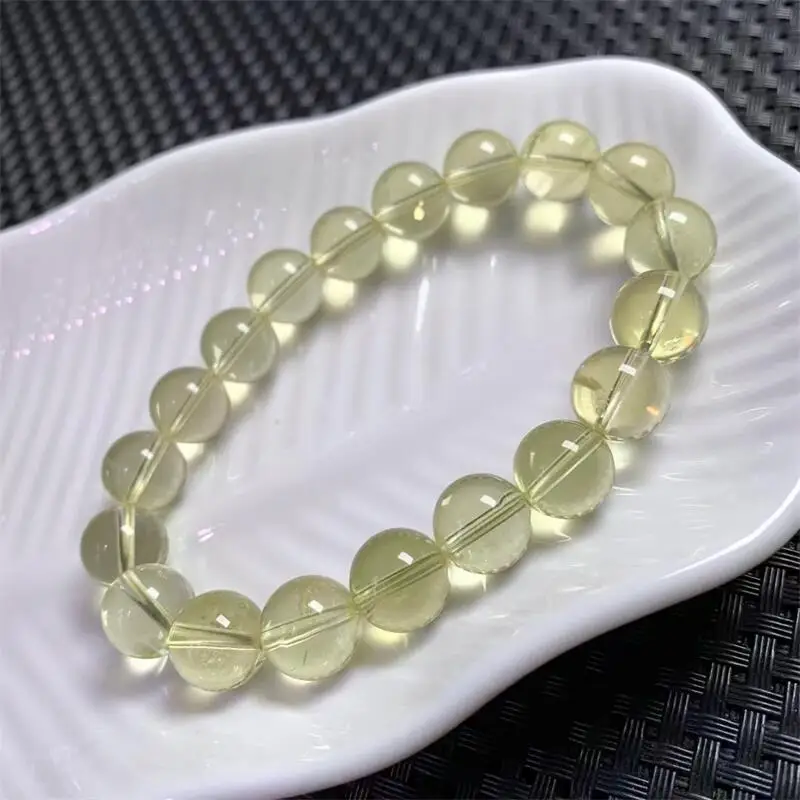 11 мм натуральный браслет с цитрином и лимоном для женщин мужчин эластичная