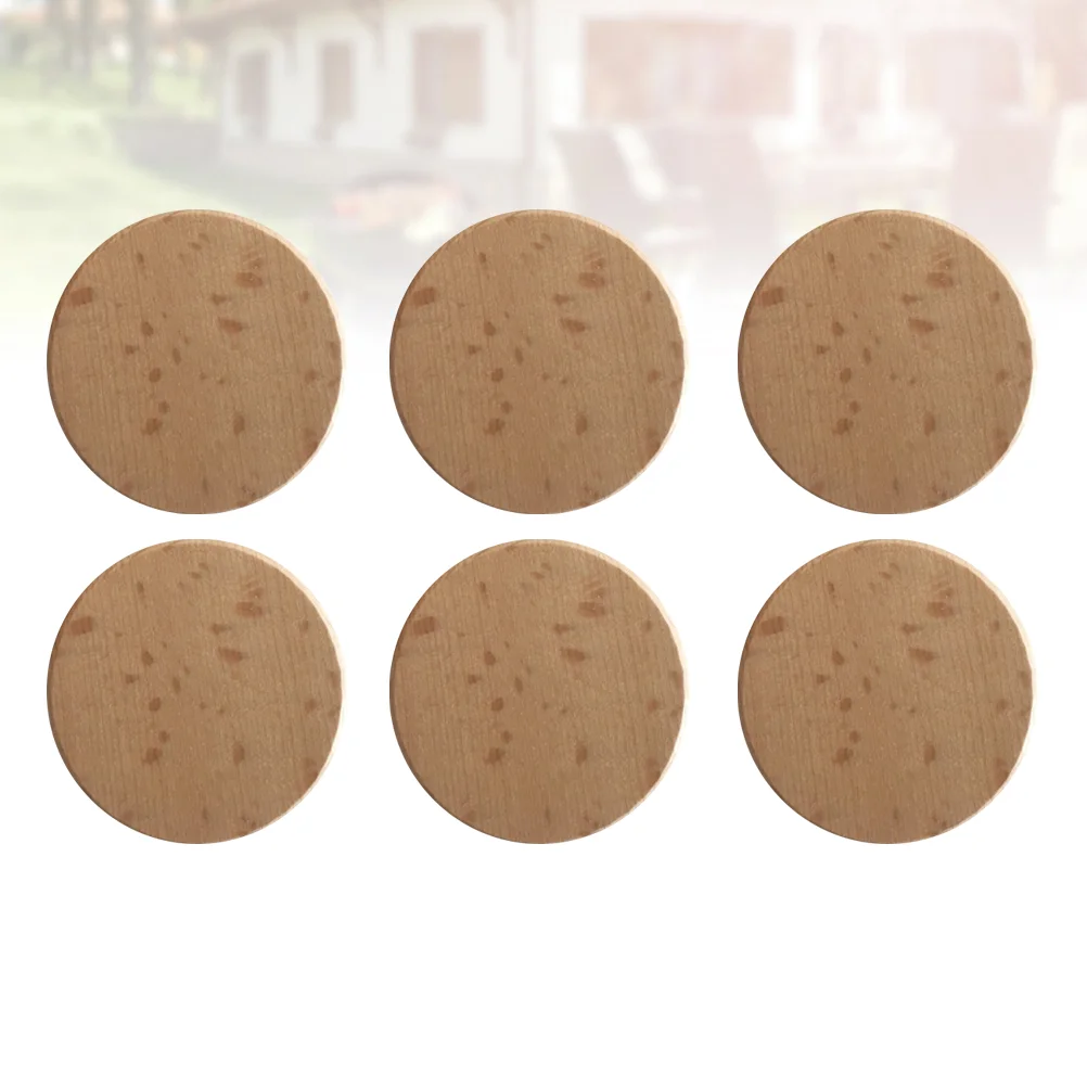 

20pcs 5cm Round DIY Wooden Chips Polish Beech Slice for Home Art Craft Supplies