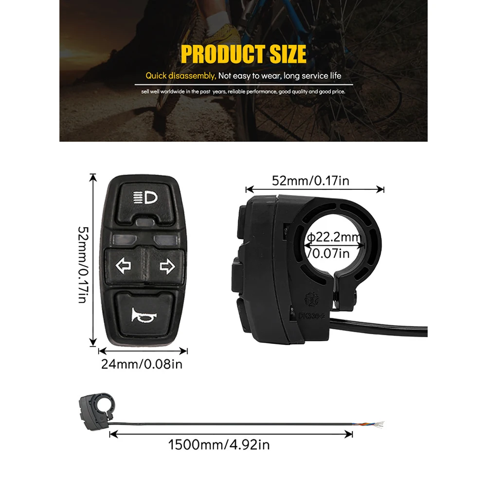Поворотный сигнал для электровелосипеда водонепроницаемый 36 В/48 в |